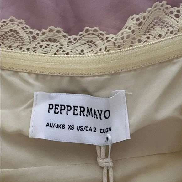 peppermayo yellow cala mini dress size 2 - Picture 2 of 3